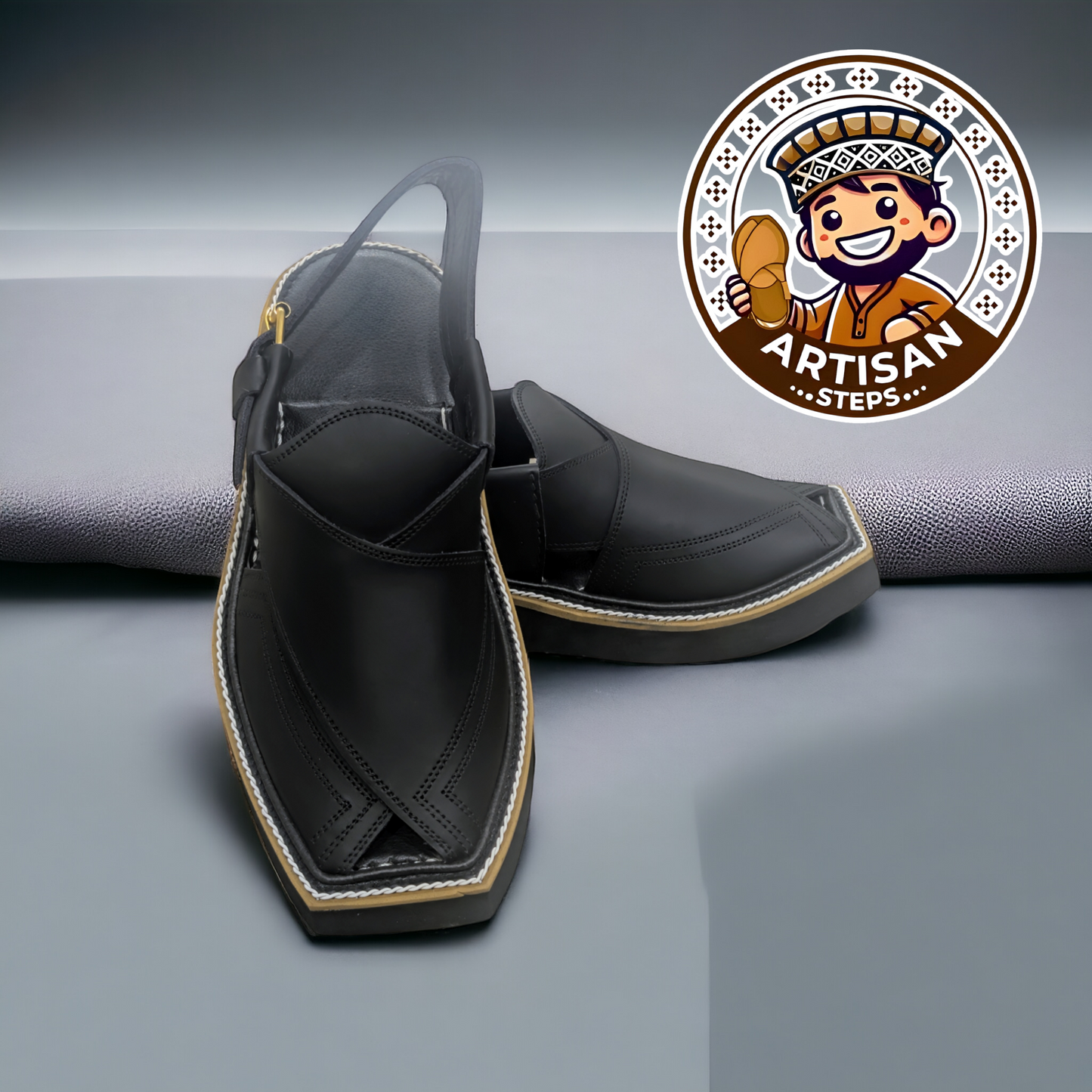 Kaptan Chappal- Matte Black