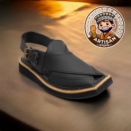 Kaptan Chappal- Matte Black