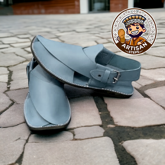 Zardari Chappal - Cadet Grey