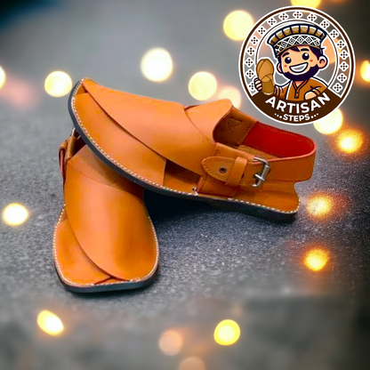 Zardari Chappal - Dusty Orange